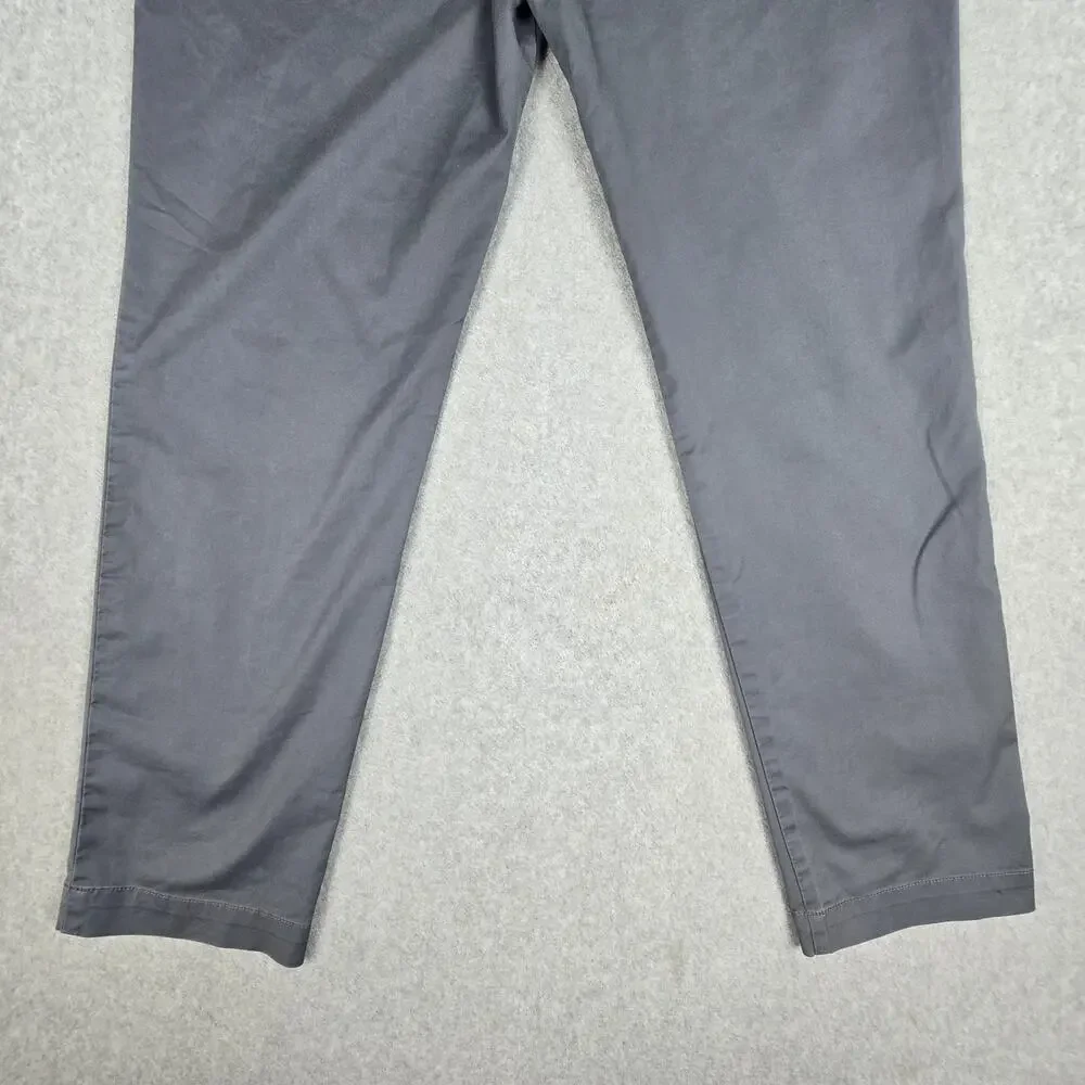 Banana Republic Mens 35x32 Gray Slim Fit Flat Front Chino Pants